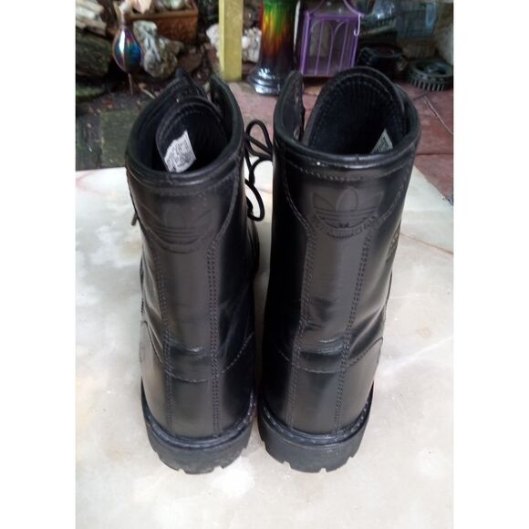 Vintage Adidas Muhammad Ali Black Leather Combat Boots, Men's sz. 12 - Picture 6 of 9